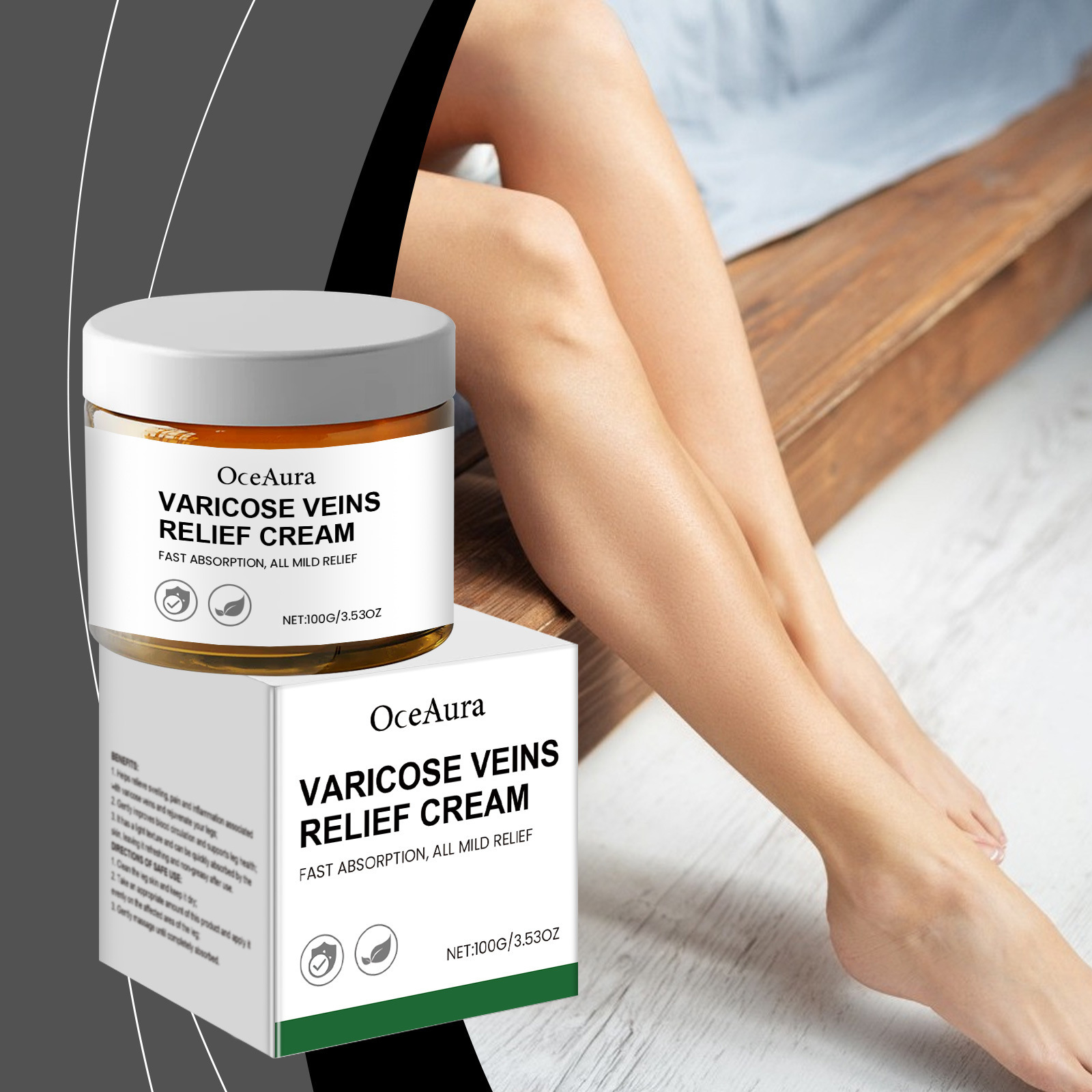 OCEAURA腿部护理霜温和缓解不适