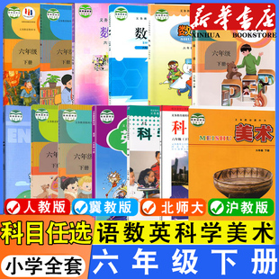 2025年适用全套小学六年级下册人教版 科学教材课本6年级下学期语文数学英语科学美术 语文冀教青岛数学沪教精通外研英语冀教教科版