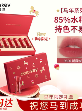 Colorkey珂拉琪水雾唇露礼盒套装唇釉口红307正品送女友礼物生日