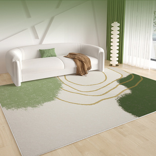 绿色清新法式 风地毯客厅沙发茶几毯民宿卧室床边地垫轻奢高级感