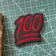 满分100分刺绣魔术贴章红色100分臂章士气章背包贴章徽章