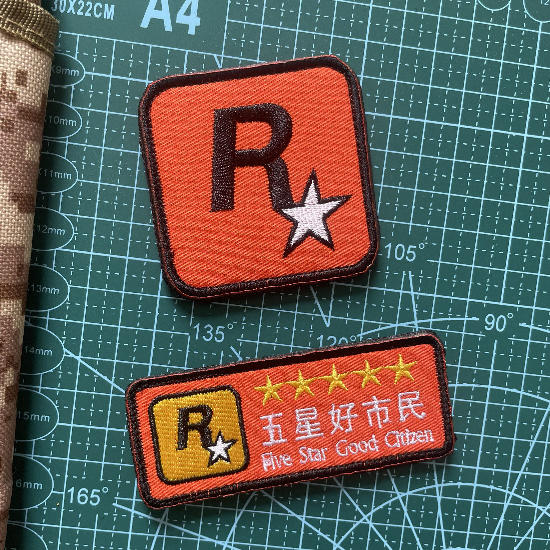 魔术贴章刺绣R星五星好市民徽章背包贴章布贴时尚DIY装饰个性章,运动包/户外包/配件,贴章/魔术贴章,淘宝优惠券,粉丝福利购,淘宝优惠卷