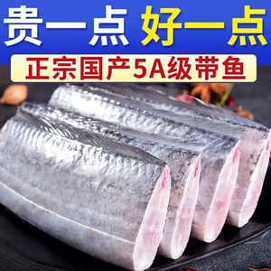 东海带鱼新鲜冷冻500g*5袋雷达网带鱼段刀鱼中段海鱼海鲜水产鲜活