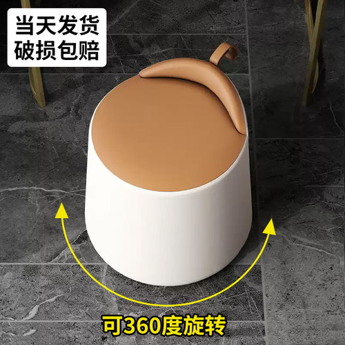 轻奢客厅沙发茶几圆凳可旋转梳妆台矮凳换鞋凳卧室化妆凳圆凳40cm
