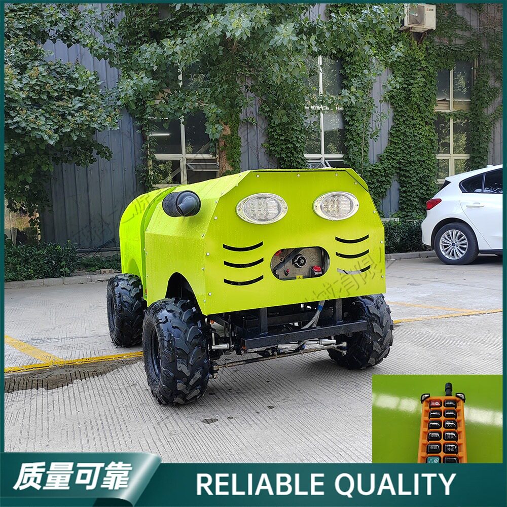 小型果园四驱风送喷药机 自走式人机分离打药车 车间遥控打药机