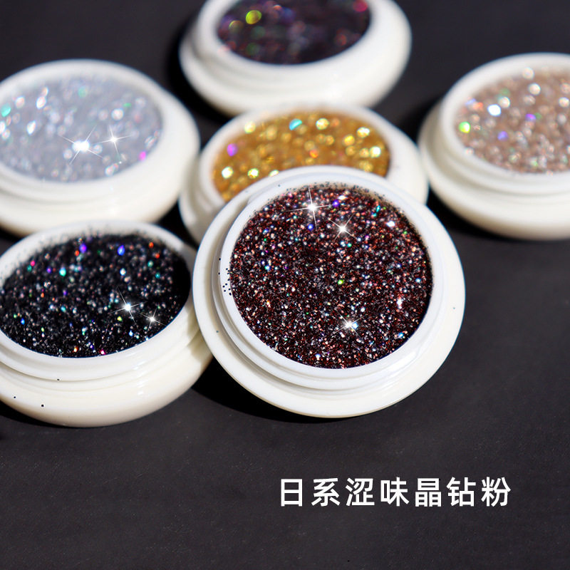 美甲晶钻粉网红款日式涩味闪粉金钻粉公斤装 滴胶diy金葱粉亮片