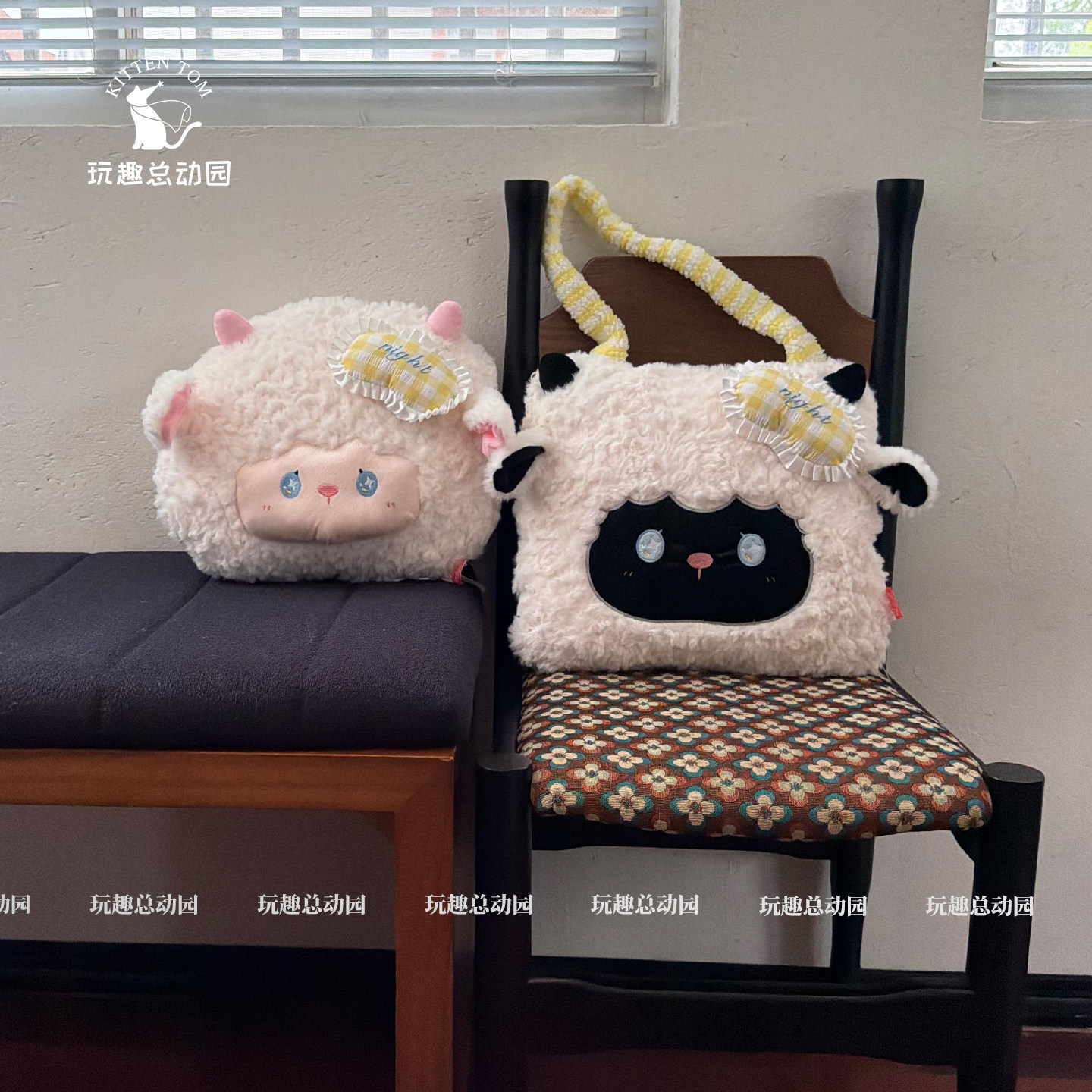 可爱小羊抱枕被子两用办公室靠垫午睡枕头空调毯子二合一车载靠垫