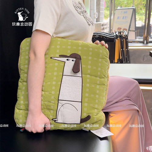 萌帮动物抱枕被子两用办公室毯子