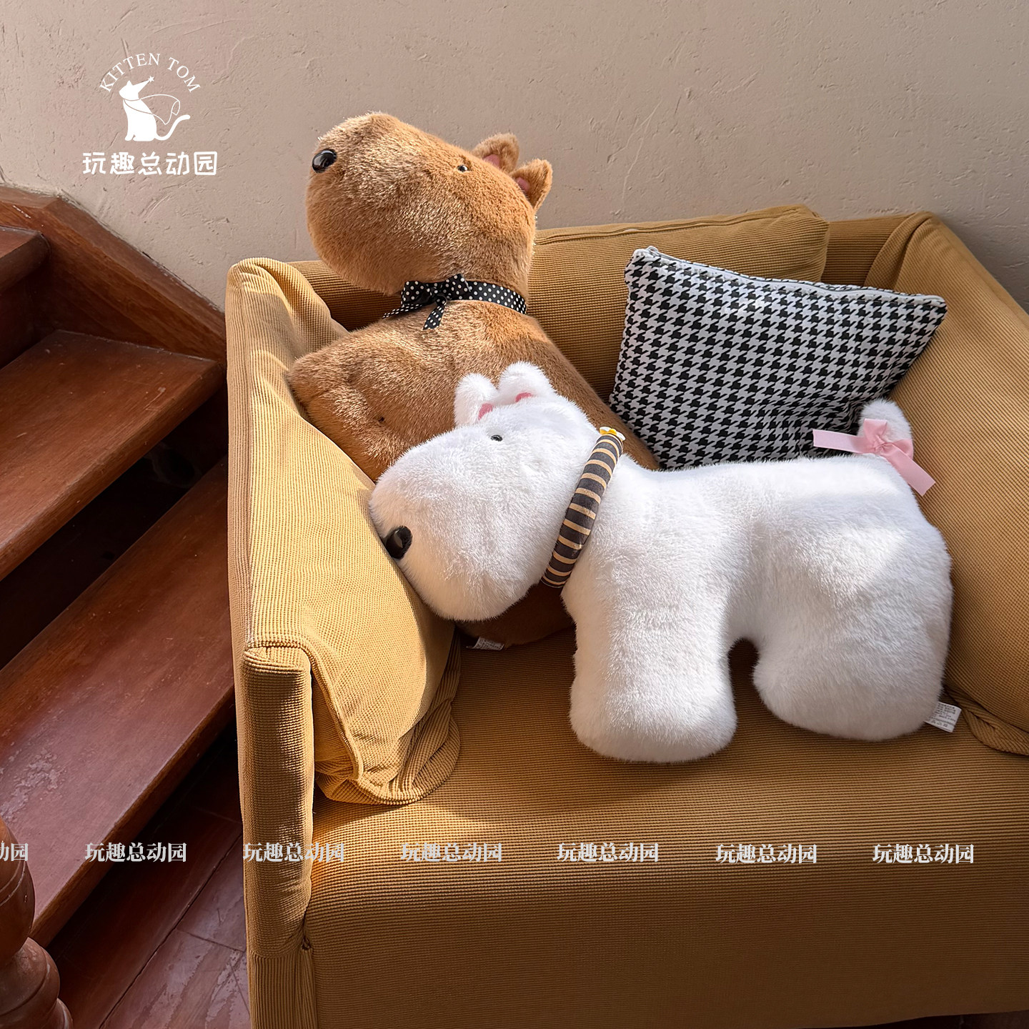 可爱领结小狗抱枕毛绒玩具卡通玩偶沙发靠枕午睡靠垫客厅装饰礼物,居家布艺,靠垫/抱枕,淘宝优惠券,粉丝福利购,淘宝优惠卷