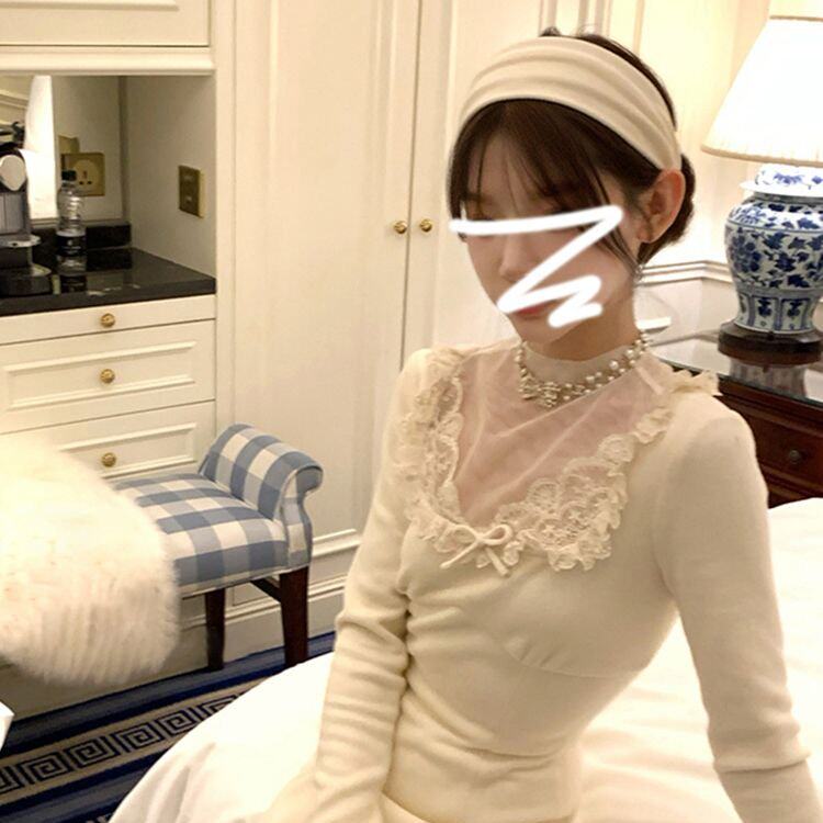 早秋法式气质蕾丝针织连衣裙子女春秋季贵气千金感芭蕾风修身长裙