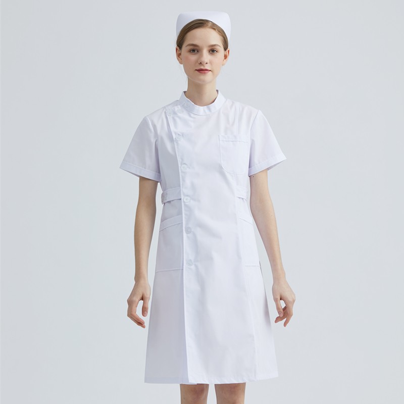 速发南丁格尔护士服长袖秋冬厚款男白襟工圆领偏大院医护褂作服