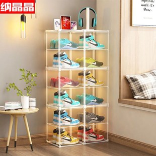 架收盒球藏鞋 展示柜装 纳盒透明塑料篮球鞋 柜收鞋 神 鞋 速发简易鞋