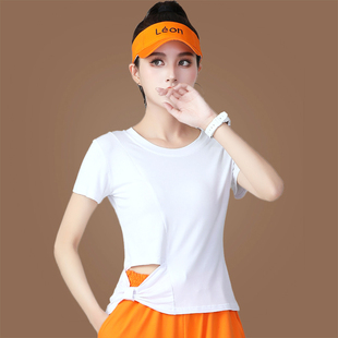 杨丽萍广场舞服装 短袖 上衣女夏季 新款 运动健身舞蹈服跳舞演出衣服