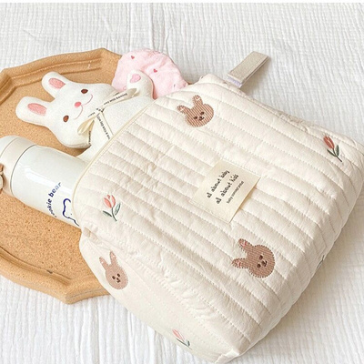 尿不湿收纳袋婴儿专用外出大容量便携帆布小手提分装包母婴妈咪包