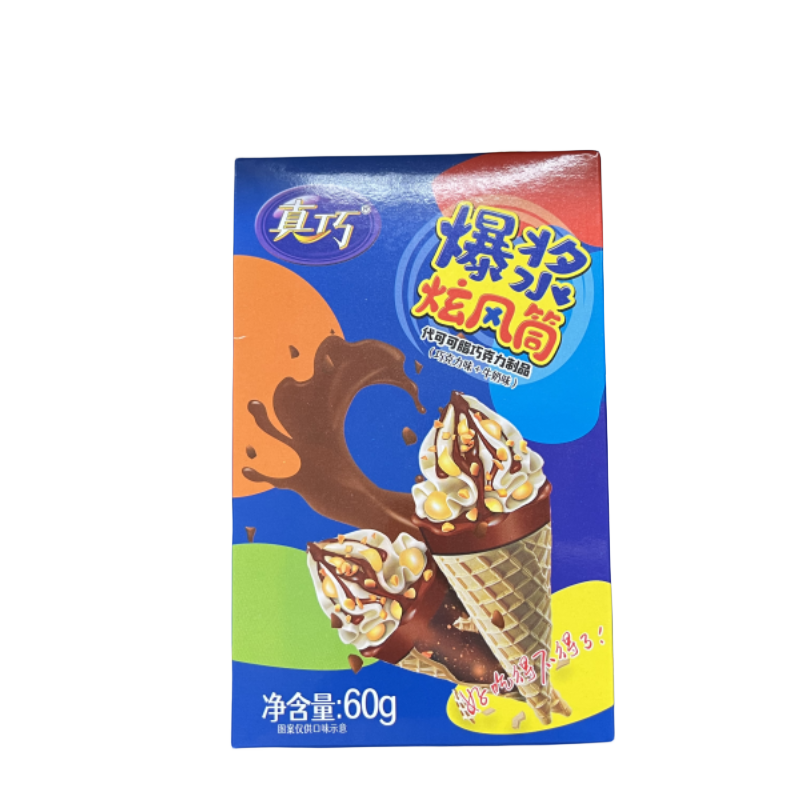 真巧爆浆旋风筒60g夹心巧克力