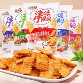 狗牙儿天津津味锅巴260g香辣味番茄烧烤怀旧追剧休闲膨化食品