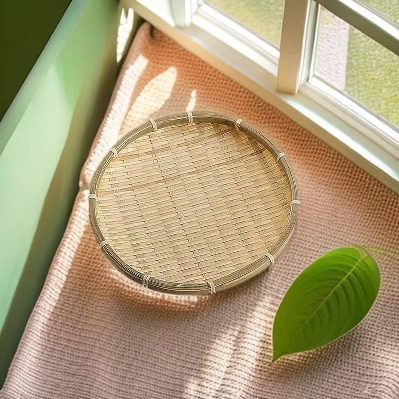 竹编制品簸箕手工农家用晾晒托盘水果茶点篮厨房收纳馍筐馒头筐圆,包装,五金配件包装,淘宝优惠券,粉丝福利购,淘宝优惠卷