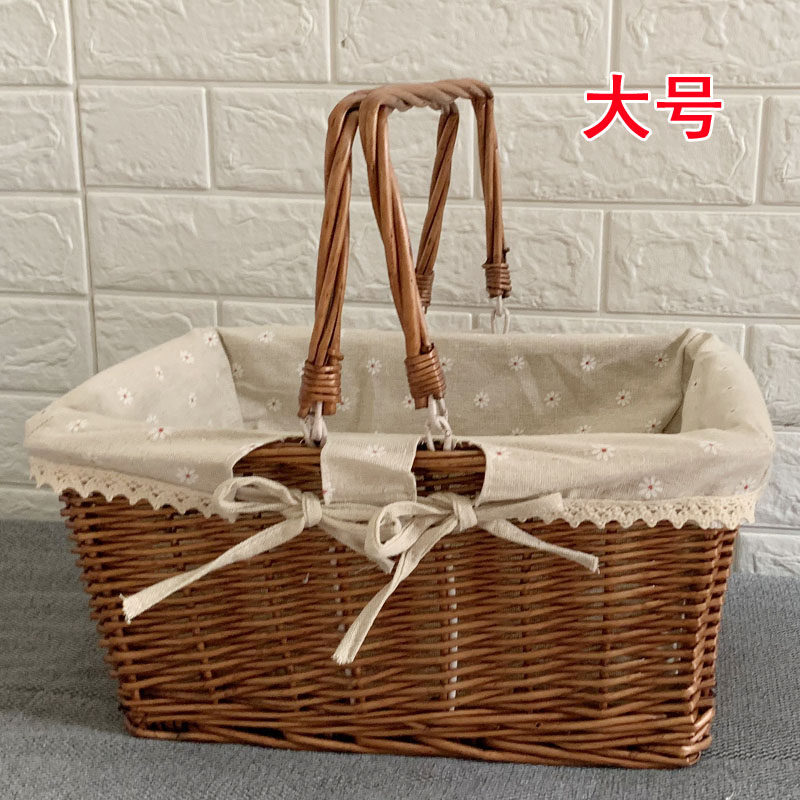 柳编收纳篮花篮购物篮子藤编水果篮手提篮菜蓝野餐篮收纳筐鸡蛋篮,包装,五金配件包装,淘宝优惠券,粉丝福利购,淘宝优惠卷