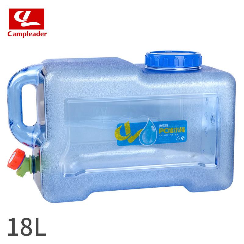 爆款户外装备四方PC车载水桶加厚带水龙头自驾游车用便携式水桶18