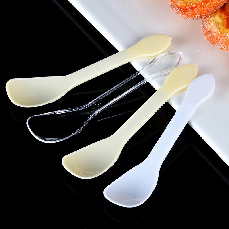 爆款厂家直销高品质透明冰淇淋勺一次性雪糕勺试吃甜品奶昔匙更