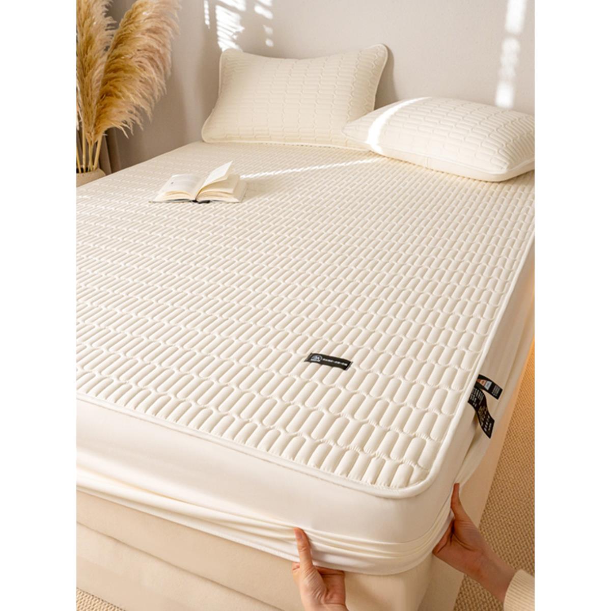 a级防水尿障加厚棉质绗缝床单单张抗菌防螨床罩床垫保护罩防尘罩