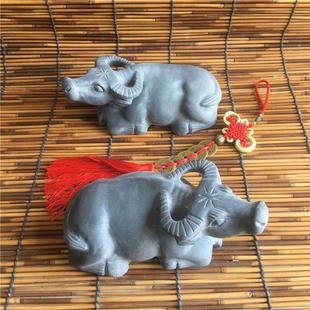 石牛摆件石雕青石卧牛一对生肖牛水牛黄牛斗牛天然石材雕刻石头牛