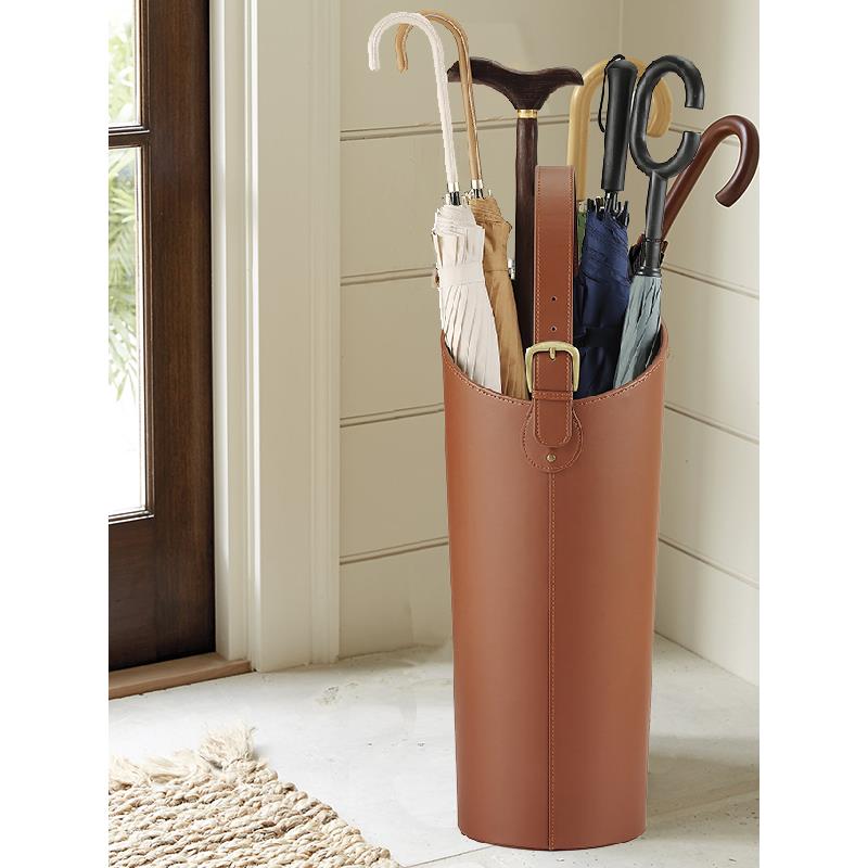 大容量皮革装长雨伞桶收纳架家门口家用商用创意雨伞筒入户门
