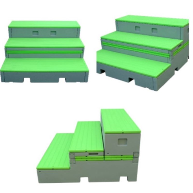 PE三层四层合唱台实木r指挥台可移动折叠伸缩多功能舞台塑料合唱