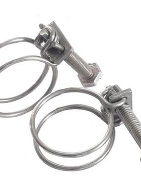 极速201 不j锈钢螺丝箍 双钢丝喉箍强力K钢丝箍 橡胶管卡箍抱箍水