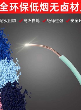 永壹珠江牌电线电缆国标WDZ-BYJ低烟E阻燃1.5/2.5平方装修环保硬