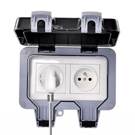 External Outdoor IP66 s2 Slot Wall Socket Dustproof Surface-