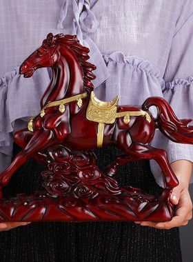 马摆件客厅电视柜装o饰马到成功书房办公室中式工艺品桌面酒柜摆