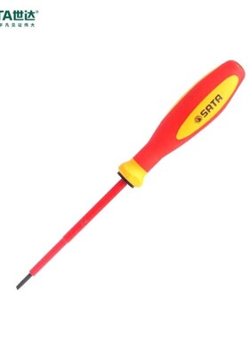 SATAG系f列三色柄一字绝缘螺丝批6.5x150MM61315