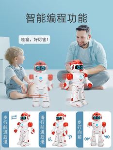 智能遥控机器人高科技语音对话儿童充电动会走路编程早教玩具男孩