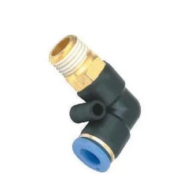 气动快速接头L型螺纹直通 PL4-M5/6-01/8-02/10-03/12-04L型接头