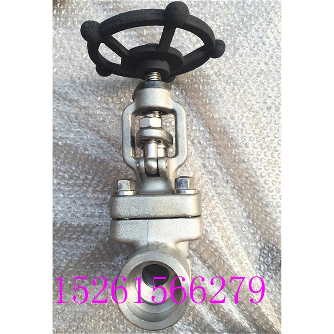 美标闸阀Z61W-800LBP DN15-50截止阀F304锻钢承插焊丝口对焊闸阀