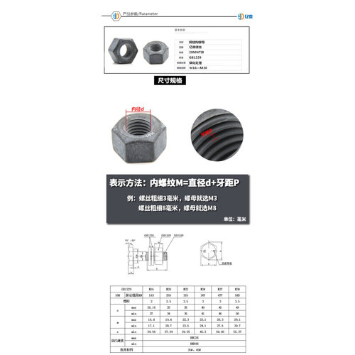 。10H钢结构六角螺母/GB1229//螺帽磷化M16M20M22M24M27M30