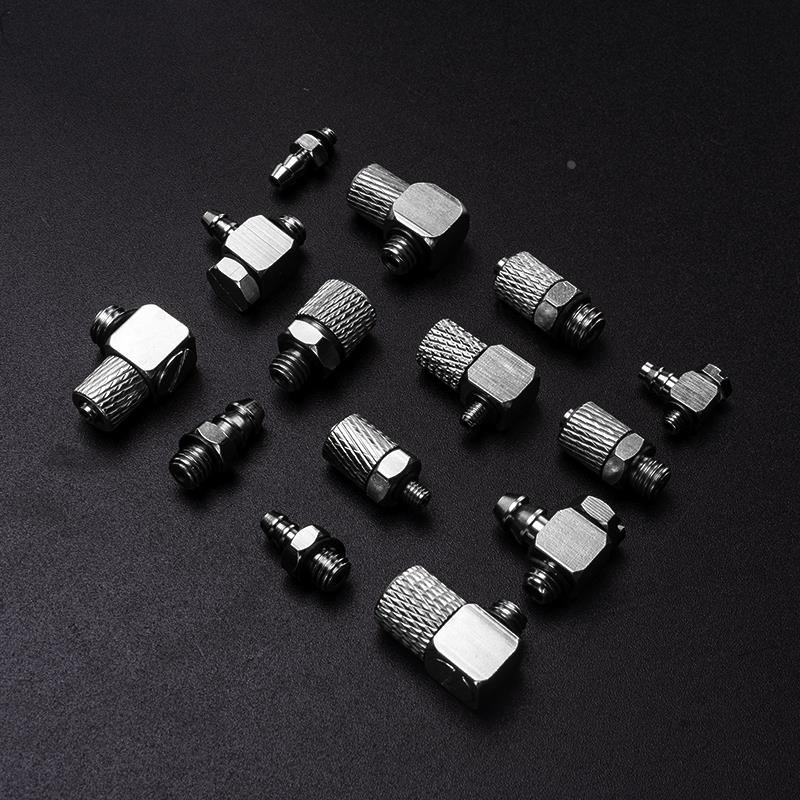 气动迷你微型气管快拧 宝塔接头螺纹直通弯头PC/PL4-M3/6-M5/4-M6