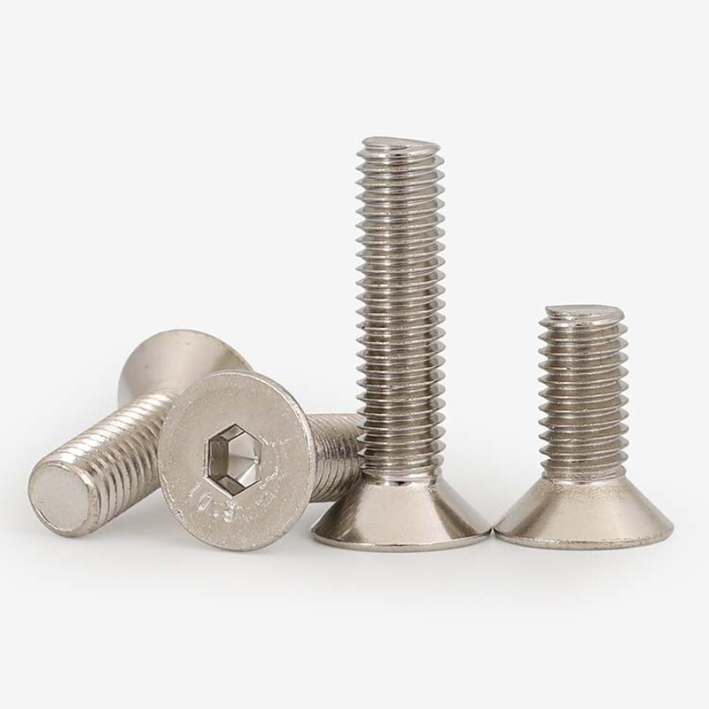 。M3镀镍10.9级平头沉头内六角螺丝钉螺栓平杯沉杯*6x8x10x12x16x