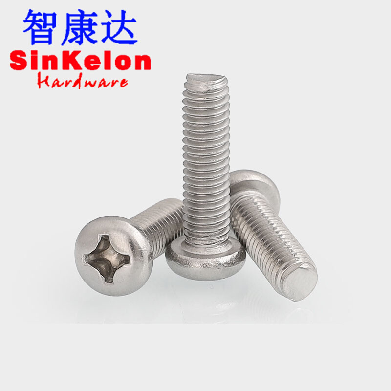 。3#-48UNC不锈钢304美制盘头十字螺丝圆头英制螺钉