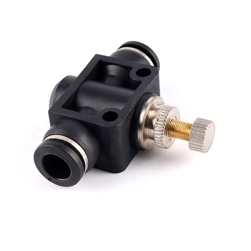 气管快速接头调节阀气压气流节流阀SA气动可调管道节气阀塑料接头