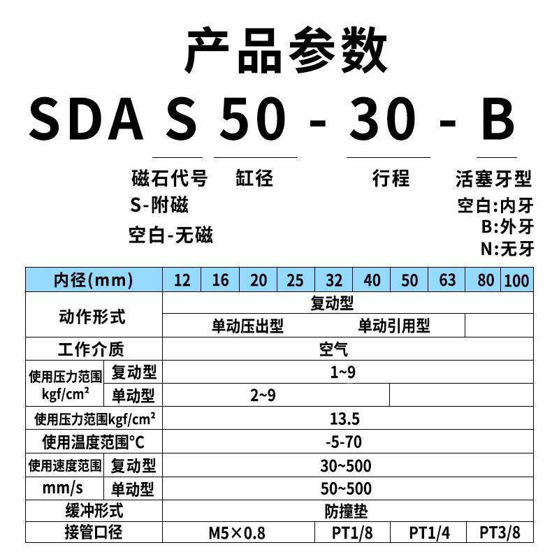 星辰薄型气缸SDA/SDAS12/16/32/40/63/80-10-15-20-30-50-75-100B,3C数码配件,USB多功能数码宝,淘宝优惠券,粉丝福利购,淘宝优惠卷