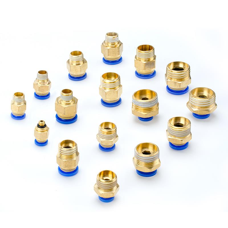 气动气管PC8-02 快速接头 PC4-M5快插PC6-01螺纹直通PC10-03 PC12