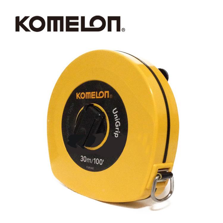 韩国进口KOMELON金美龙日本玻璃纤维卷尺拉尺长尼龙卷尺30米100尺
