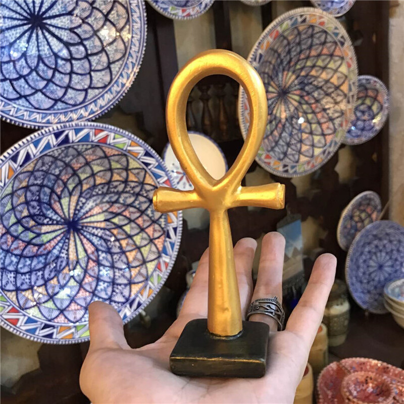 埃及安卡 生命钥匙 办公室摆件 家居摆件 立体 民宿装饰品