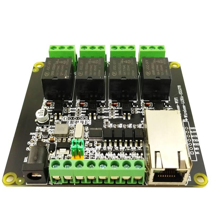 Modbus RU 4网络继电器TIO远程控路制模块网口继电器RJ45 TCP/IP 3C数码配件 USB风扇 原图主图