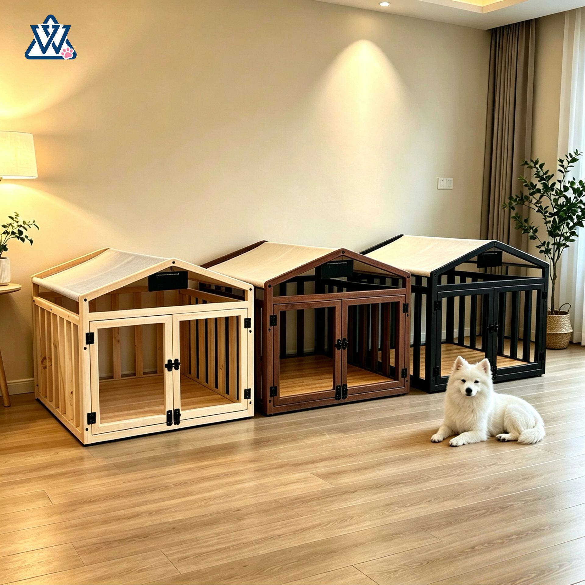 实木宠物窝旺屋屋小中大型犬室内新型宠物木屋狗狗笼子狗床狗围栏