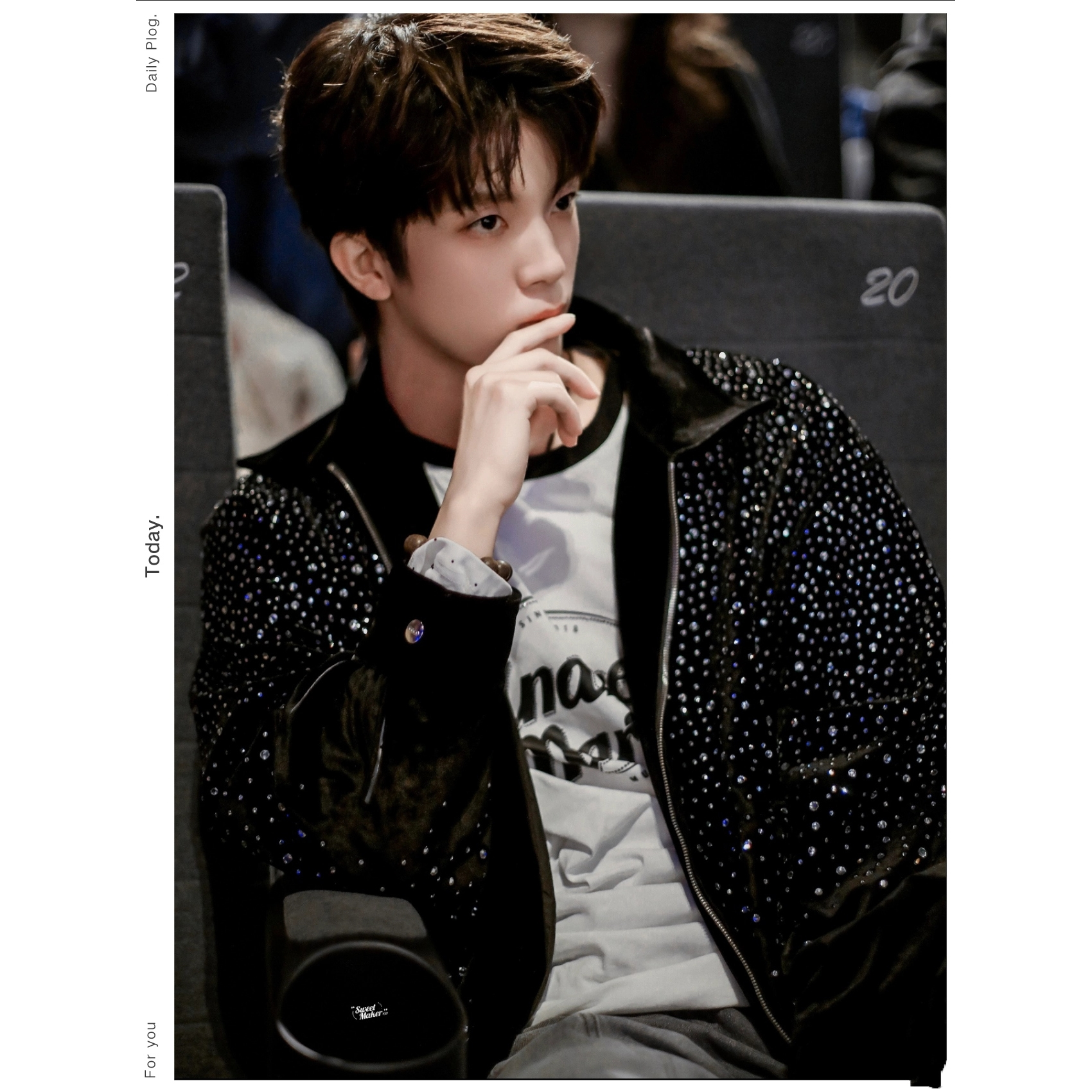 潮牌GOOD坛银星夜满天星夹克