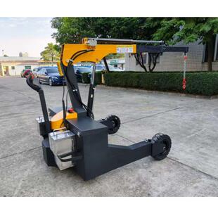 普尔夫电动越野吊臂车旋转单臂吊平衡吊车1200kg小吊机模具升降车