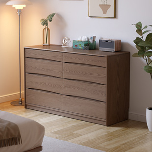 斗柜卧室收纳柜床尾客厅储物抽屉斗橱简约现代电视柜八斗柜实木